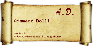 Adamecz Dolli névjegykártya